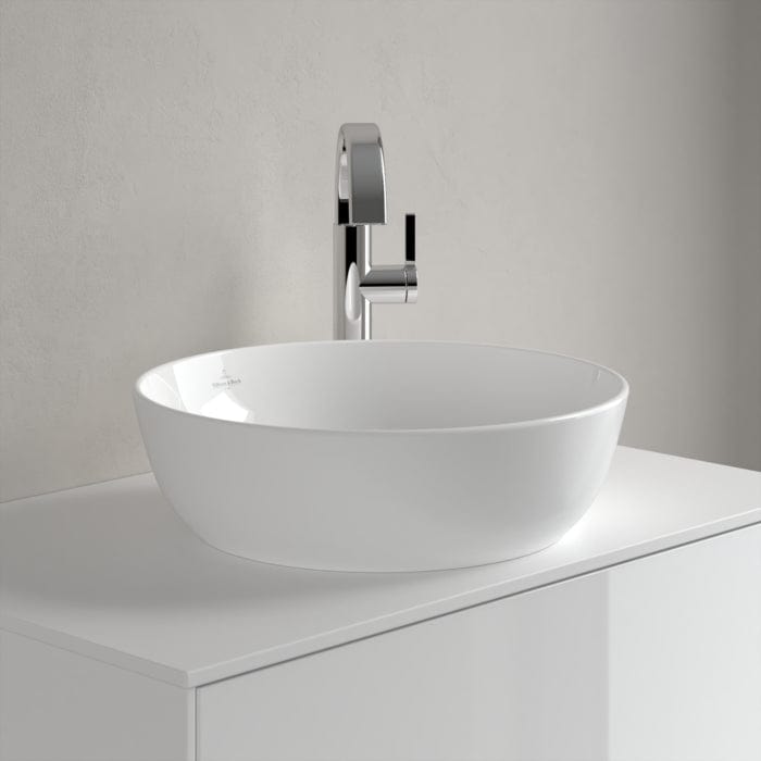Villeroy & Boch Countertop Basin Stone White Villeroy & Boch Artis Round 430mm Countertop Basin