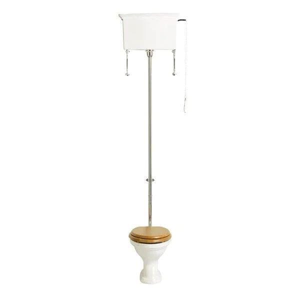 Heritage High Level Toilet Chrome Heritage Dorchester High Level Toilet with Fittings Pack