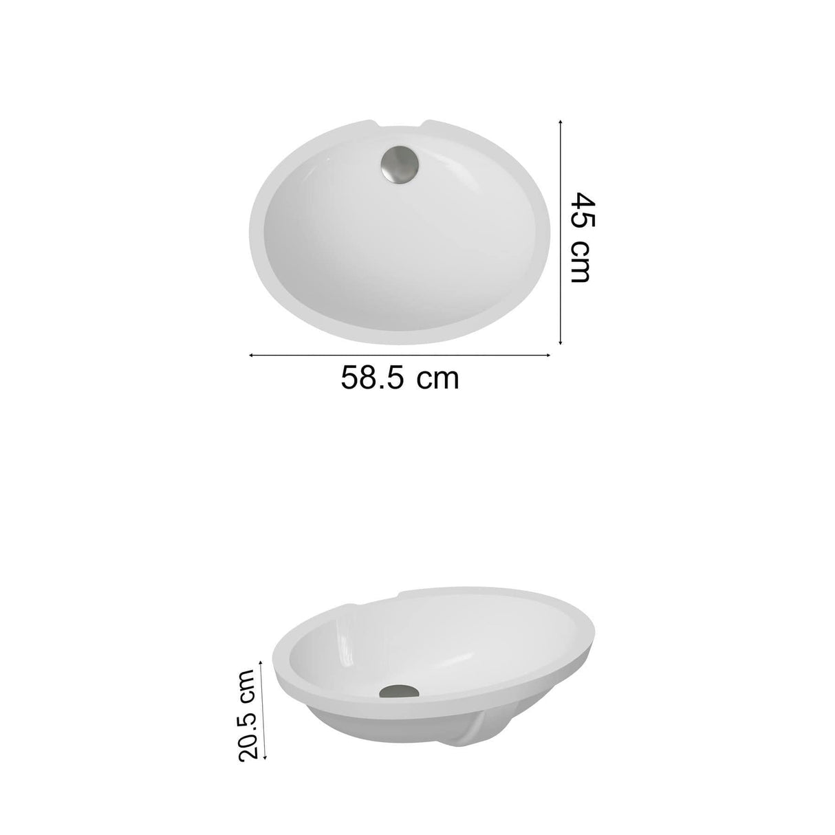 VitrA Undercounter Basin VitrA S20 Undercounter Oval Basin
