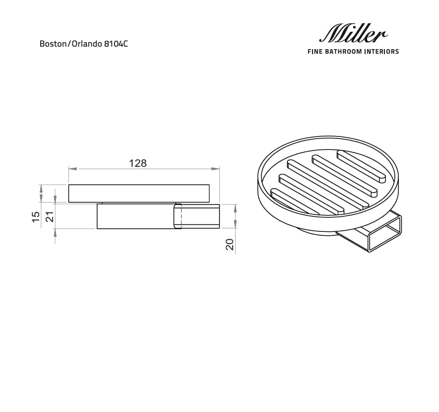 Miller Soap Dish Miller Boston Orlando Soap Dish in Chrome