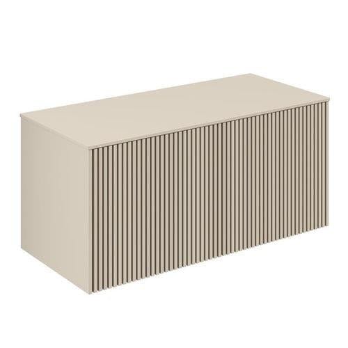 Crosswater Wall Mounted Vanity Unit Warm Stone / 1000mm Crosswater Limit Double Drawer Vanity Unit with Worktop