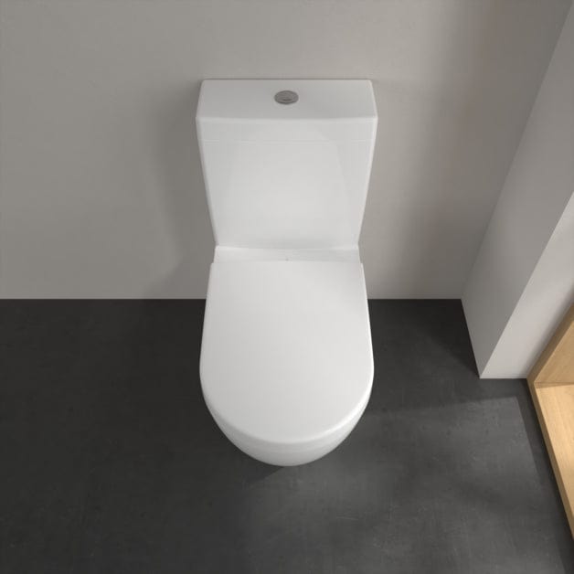 Villeroy and Boch Close Coupled Toilet Villeroy & Boch Subway 2.0 Close Coupled Toilet and Soft Close Seat in White Alpin