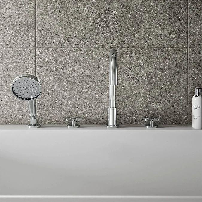 Burlington 4 Tap Hole Bath Set Burlington Riviera 4 Hole Bath Mixer Tap and Shower Handset