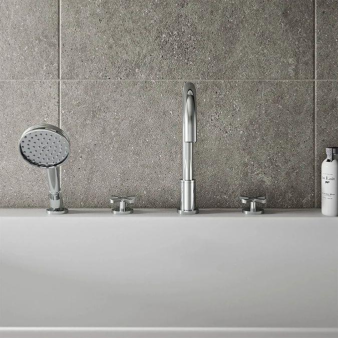 Burlington Riviera 4 Hole Bath Mixer Tap and Shower Handset