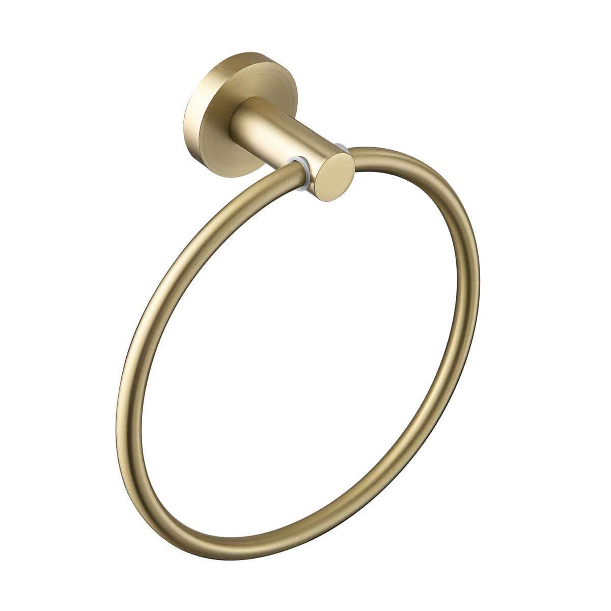 Heritage Towel Rails and Rings Brushed Brass Heritage Lullington Towel Ring