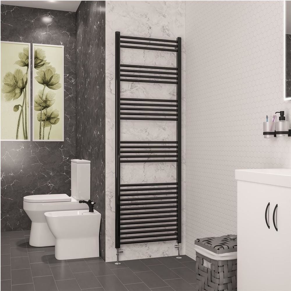 Eastbrook Ladder Rail 1800 x 600mm / Central Heating Eastbrook Wendover Straight Heated Towel Rail in Black Gold