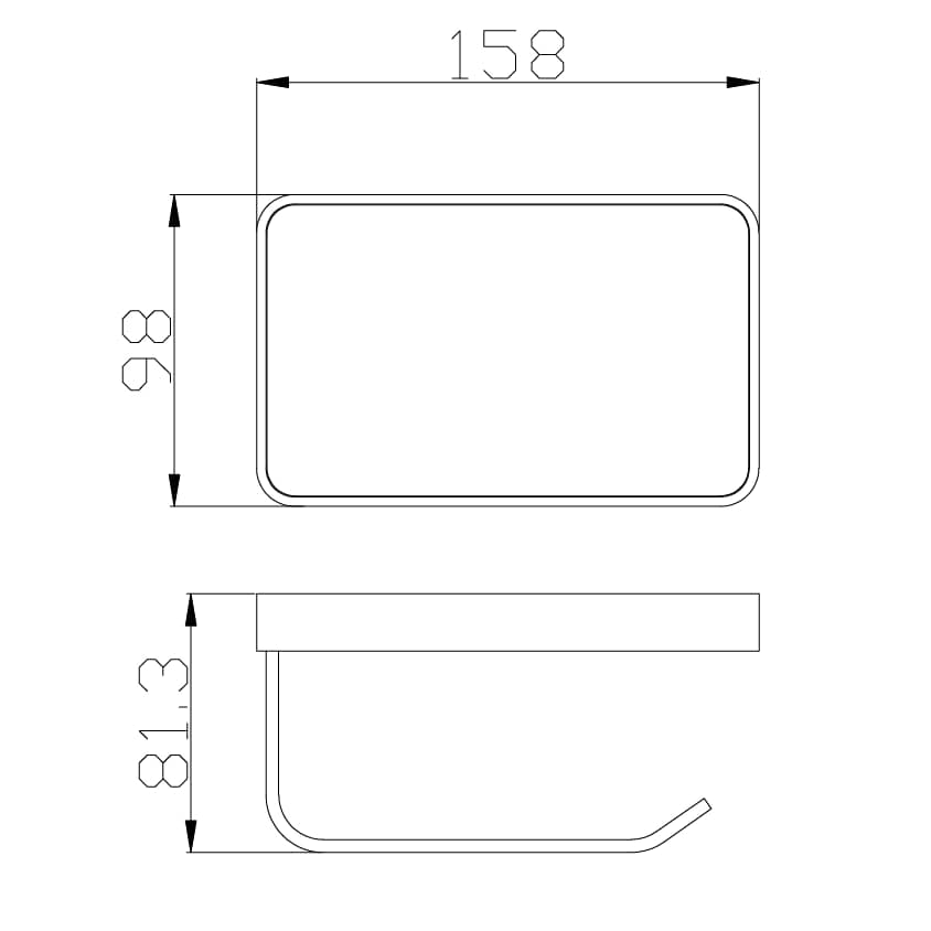 Eastbrook Toilet Roll Holder Eastbrook Vercelli Toilet Roll Holder with Leather Shelf in Chrome