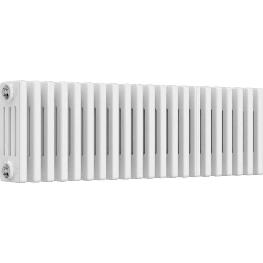 Aquarius Bathrooms Column Radiator 300mm x 965mm Aquarius Foundry Horizontal 4 Column Radiator in White