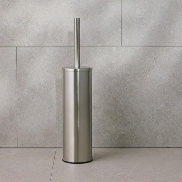 Miller Toilet Brush Brushed Nickel Miller Signature Freestanding Toilet Brush Set