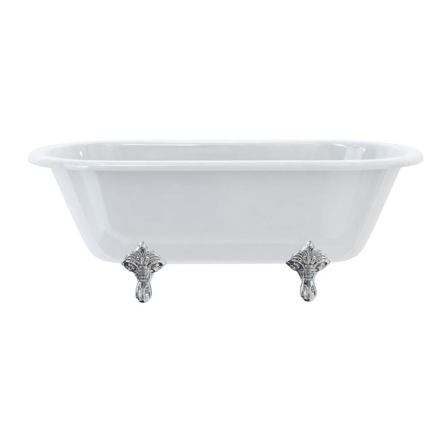 Burlington Roll Top and Slipper Freestanding Bath Burlington Windsor Double Ended Traditional Freestanding Roll Top Bath with Chrome Feet - 1500 x 750mm