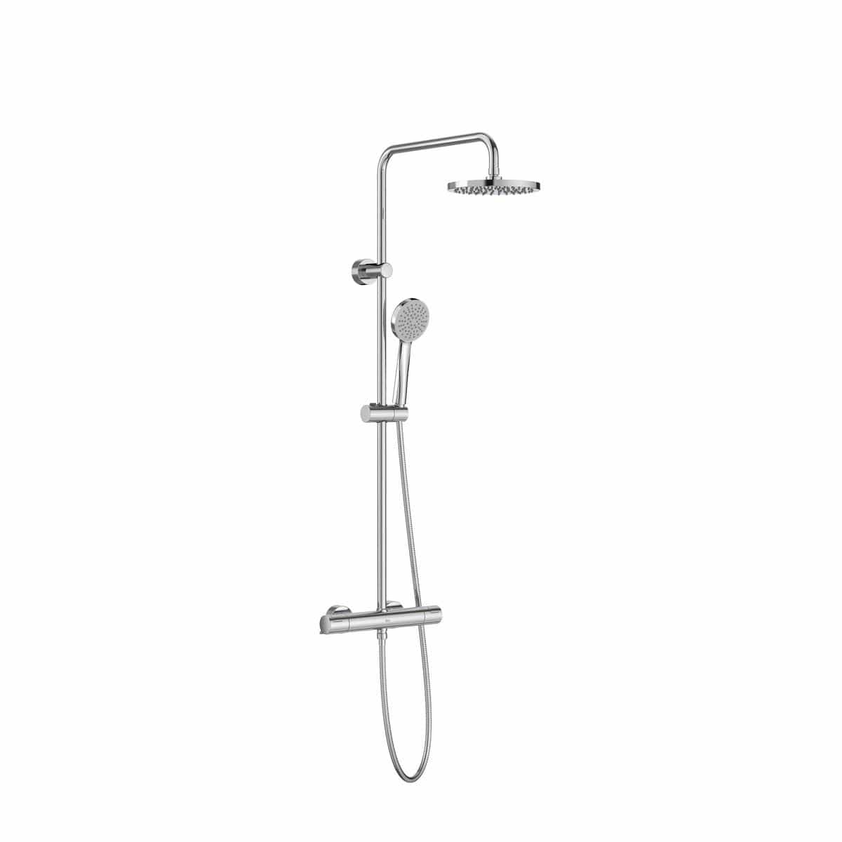 Roca Exposed Shower Set Roca Victoria-T Thermostatic Exposed Shower Set with Adjustable Rail and Single Function Handset