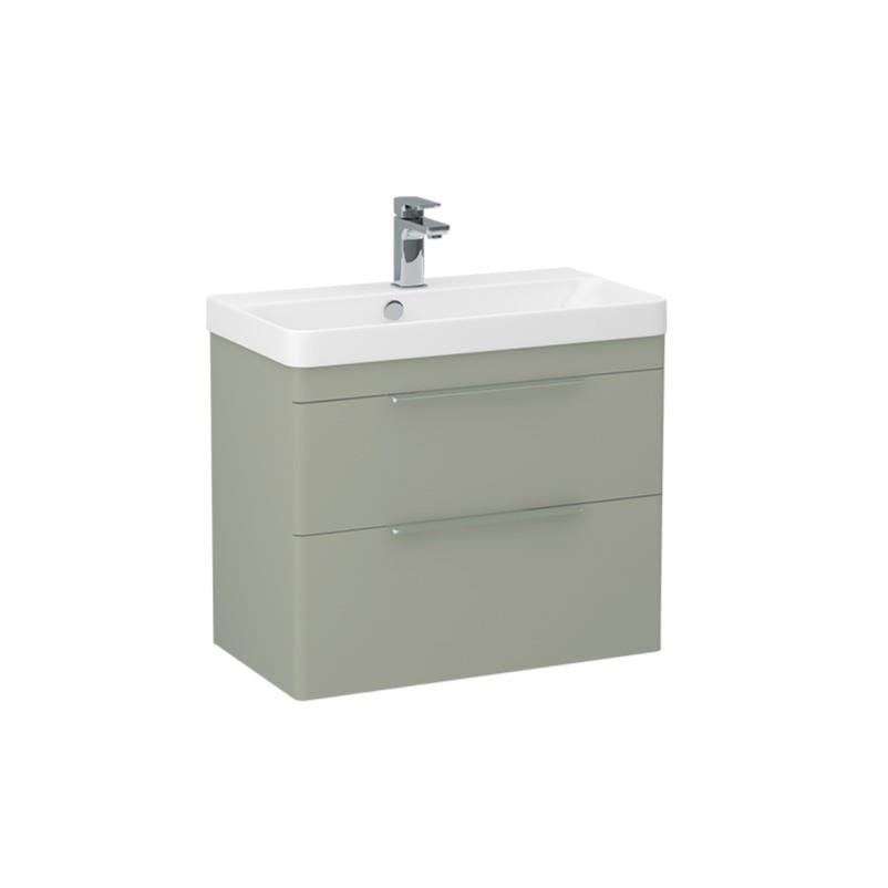 Imex Wall Mounted Vanity Unit Imex Luna 700mm Wall Mounted Double Drawer Vanity Unit with Basin
