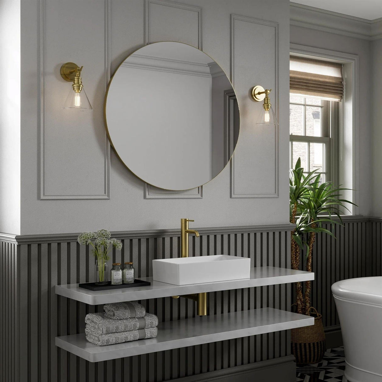 HiB Standard Mirror HiB Trim Round Bathroom Mirror