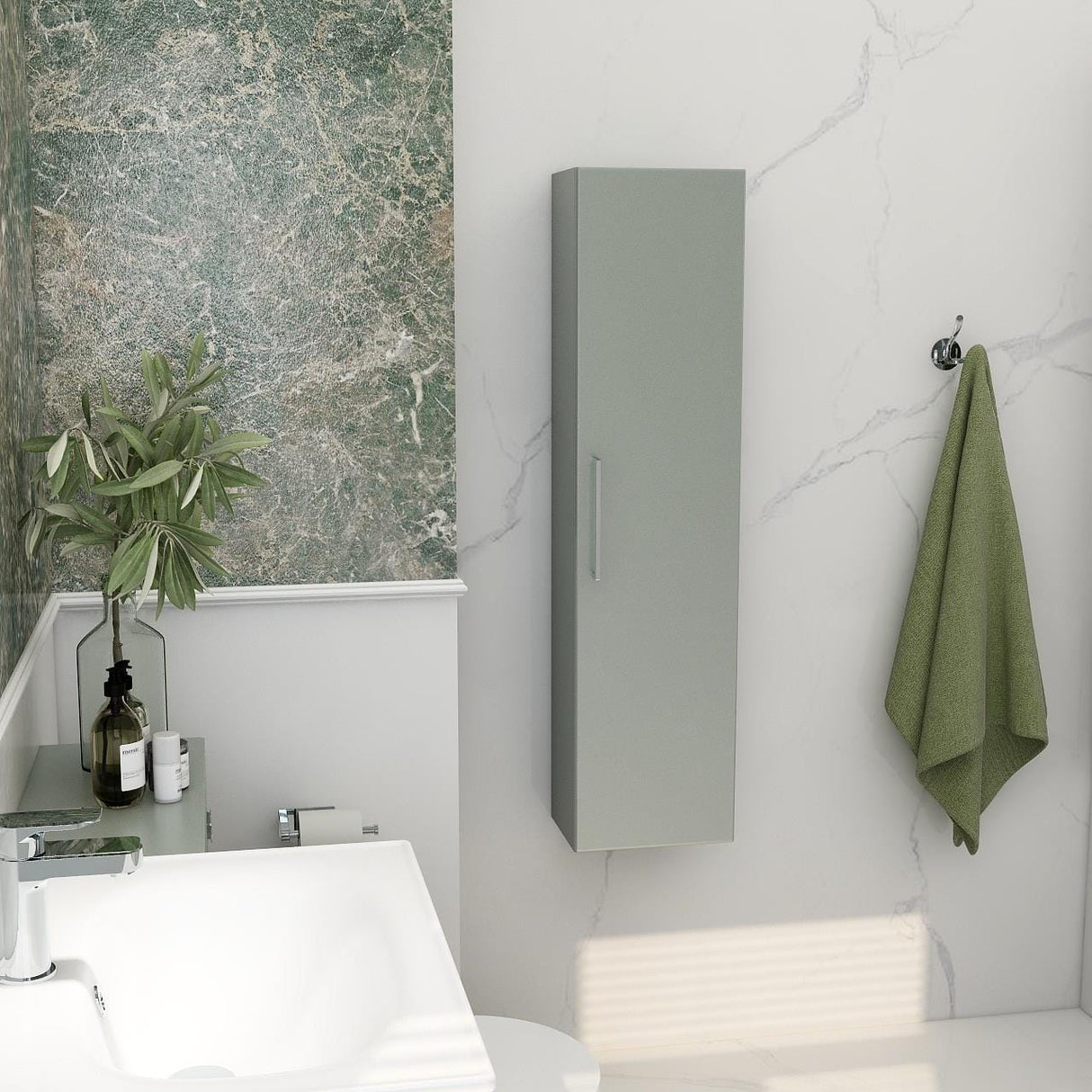 Imex Storage Unit Pistachio Imex Croma Single Door Wall Mounted Storage Unit