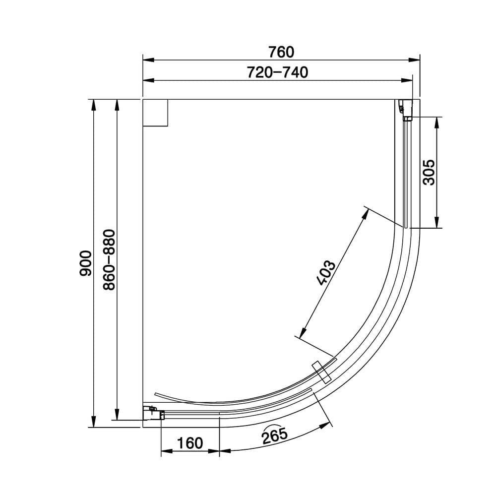 Eastbrook Vantage 2000 Quadrant Shower Enclosure