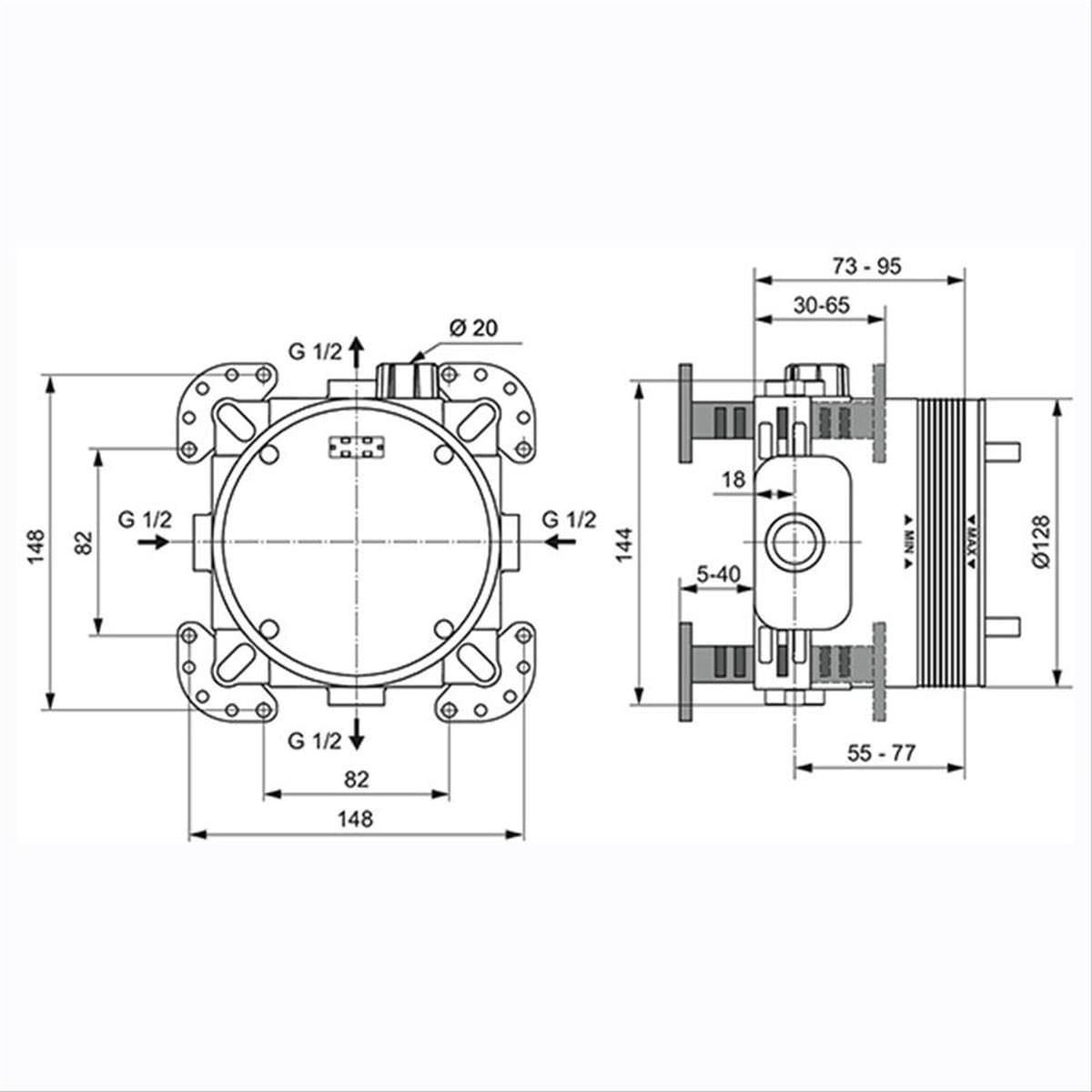 Ideal Standard Concealed Shower Valve Ideal Standard Easybox Concealed Installation Valve