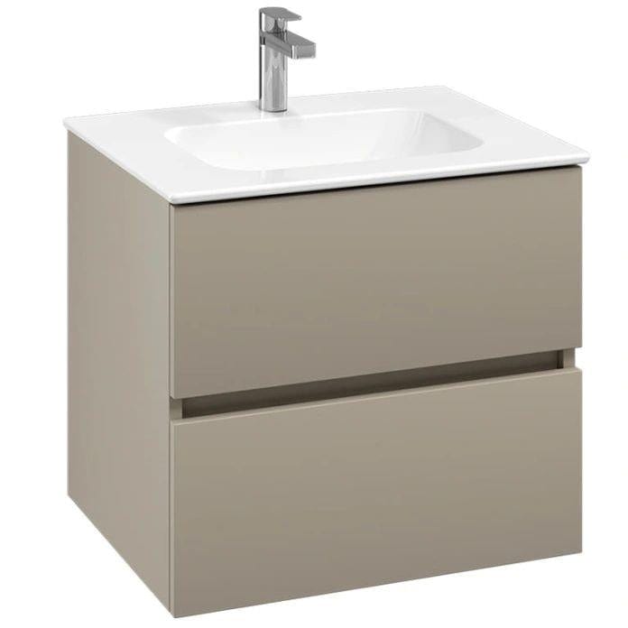 Villeroy & Boch Wall Mounted Vanity Unit Villeroy & Boch Arto Wall Mounted 800mm Two Drawer Vanity Unit with Basin