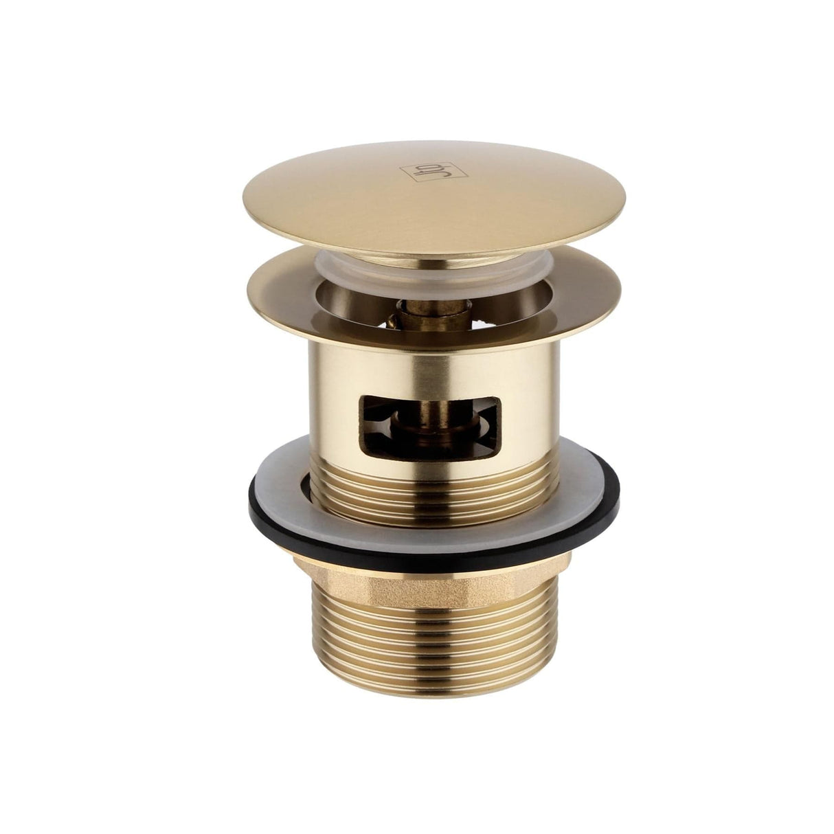 JTP Bath Waste Brushed Brass JTP VOS Pop Up Bath Waste for Free Standing Baths with Encapsulated Overflow