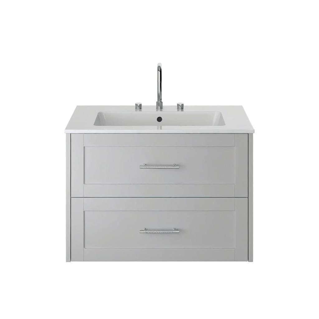 Heritage Wall Mounted Vanity Unit Dove Grey / 2 Heritage Lynton 800mm Wall Mounted Vanity Unit with Basin