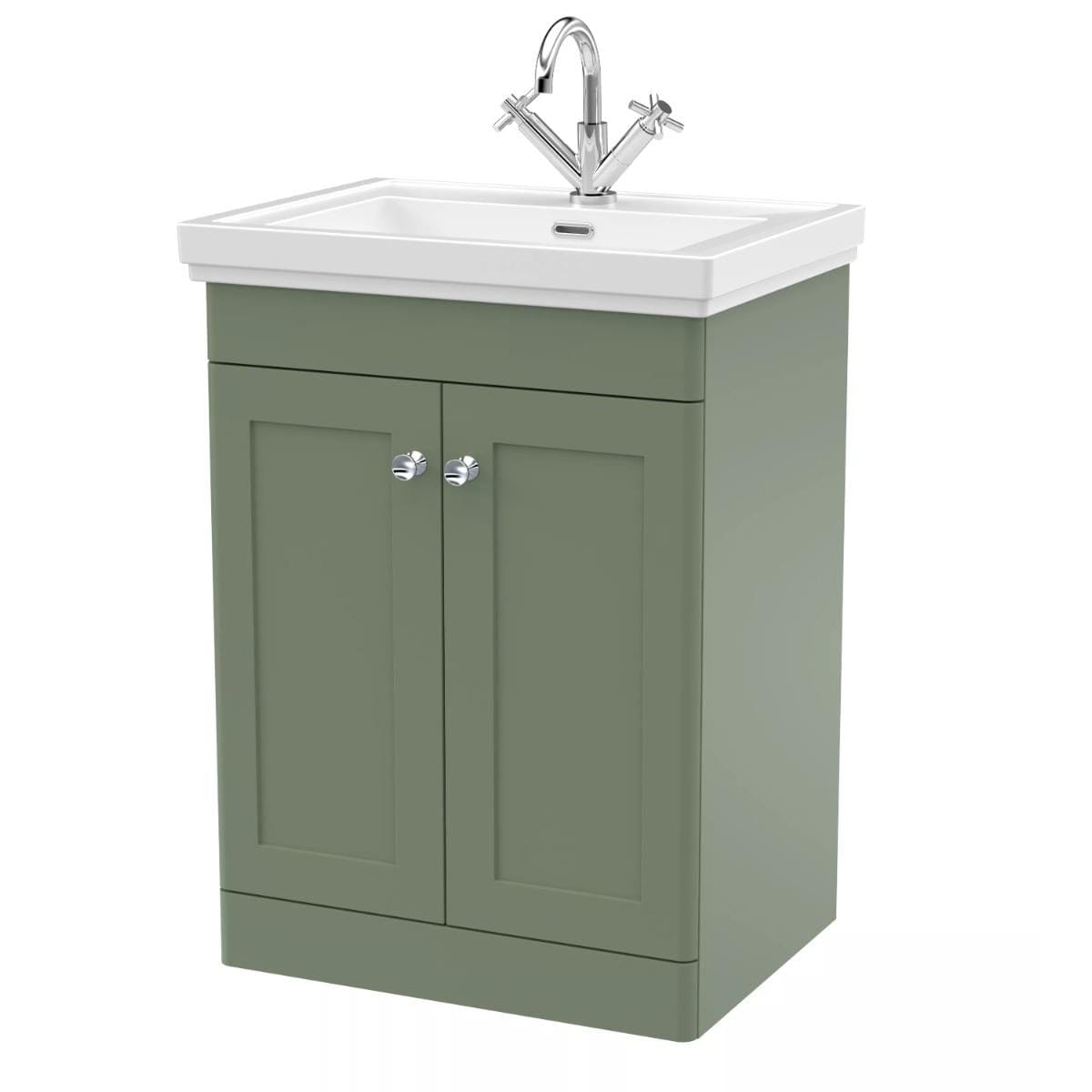 Aquarius Bathrooms Floor Standing Vanity Unit Aquarius Leighton 600mm Floor Standing Two Door Vanity Unit with Basin