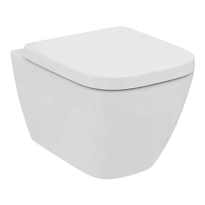 Ideal Standard Wall Hung Toilet Ideal Standard i.life S Wall Hung Compact Rimless Toilet with Soft Close Seat