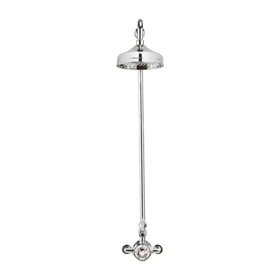 Crosswater Exposed Shower Set Crosswater Belgravia Thermostatic Shower Kit with Exposed Valve and Fixed Shower Head in Chrome