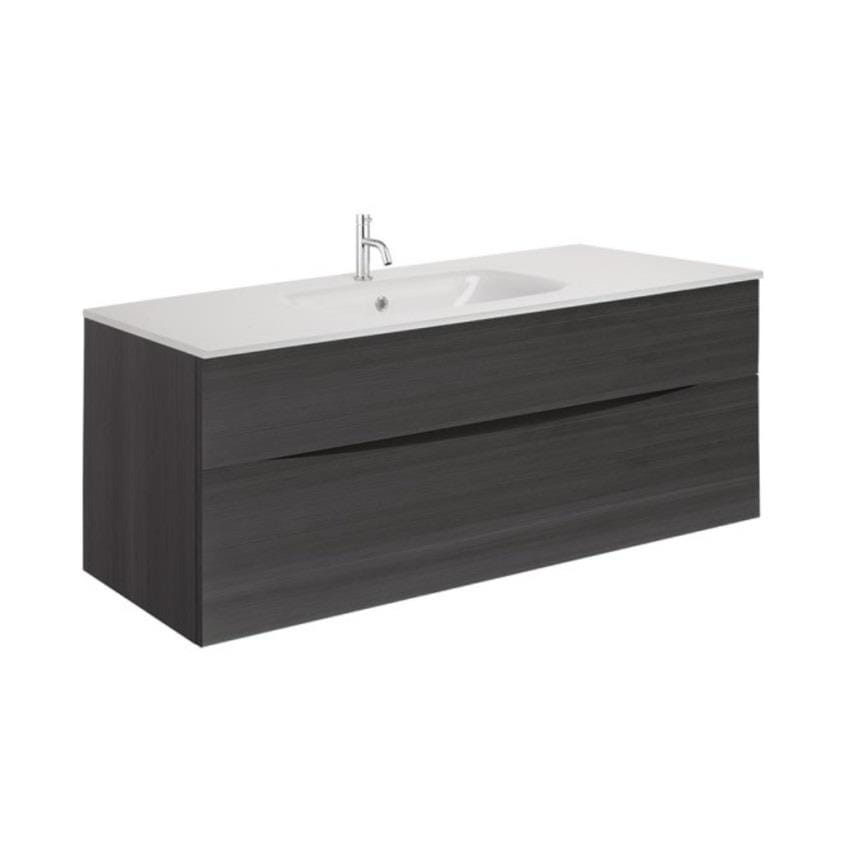 Crosswater Wall Mounted Vanity Unit Crosswater Glide II Wall Mounted Two Drawer Vanity Unit with Basin