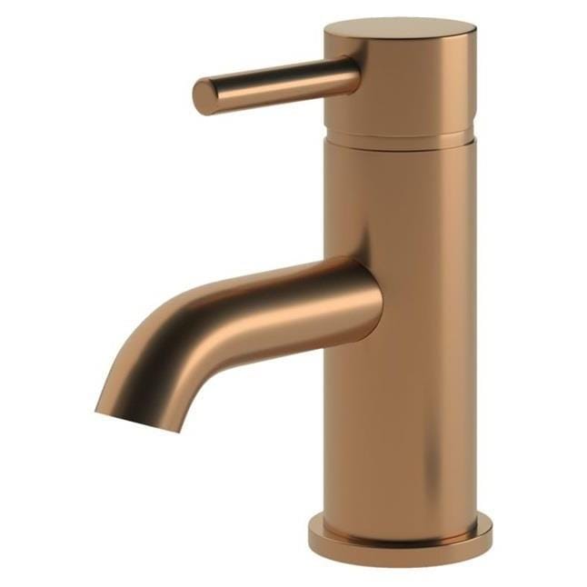 Aquarius Mono Basin Tap Aquarius Zanelli Mini Mono Basin Mixer Tap with Waste in Brushed Bronze