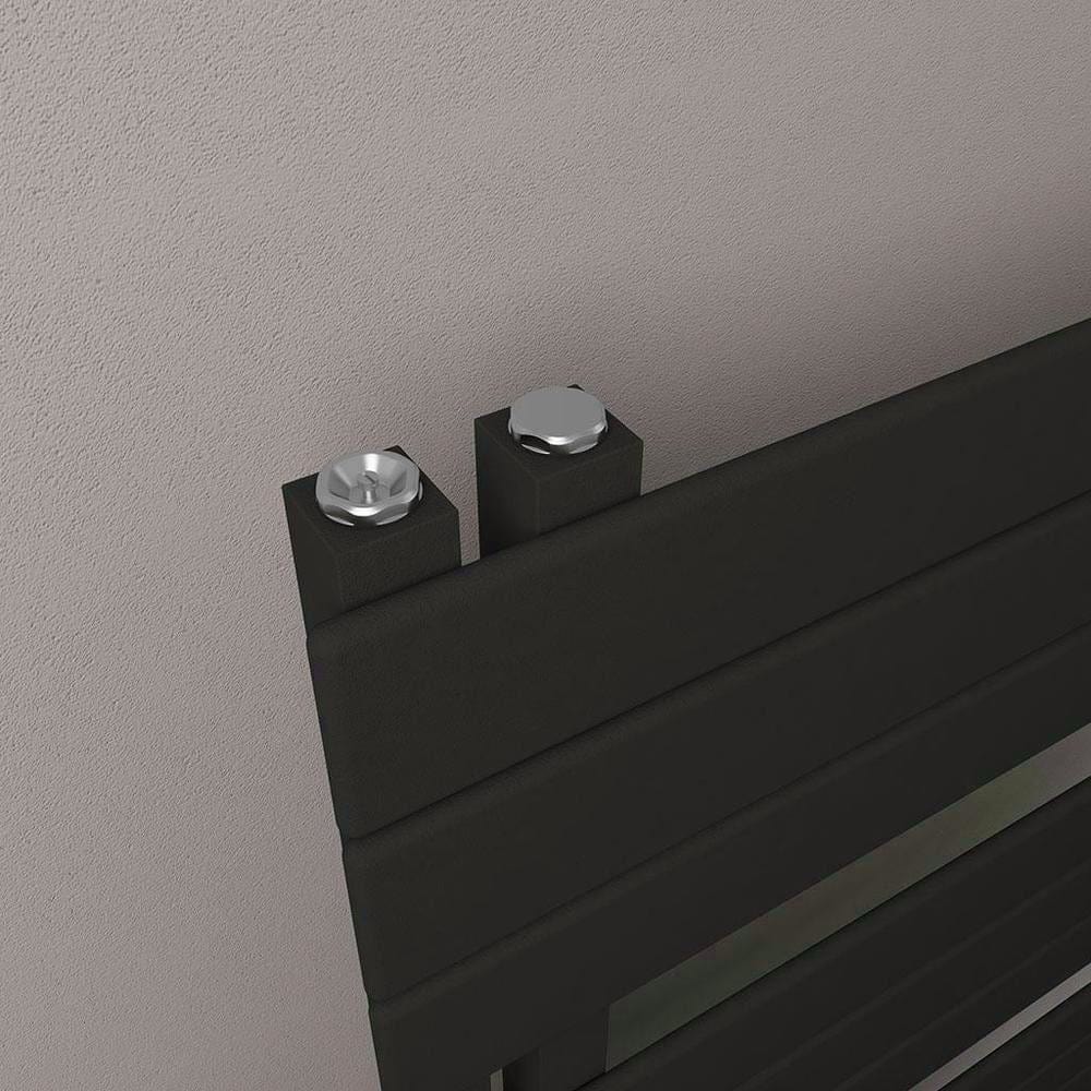 Eastbrook Helmsley Straight Vertical Designer Towel Rail in Matt Black