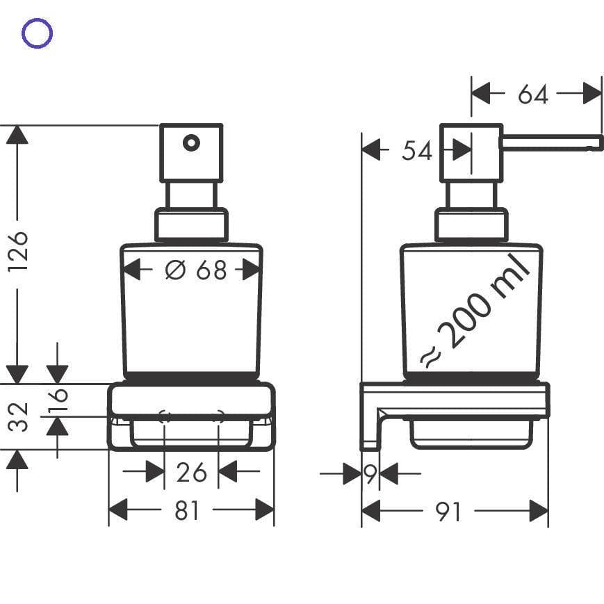 Hansgrohe Soap Dispenser Hansgrohe Addstoris Wall Mounted Liquid Soap Dispsenser