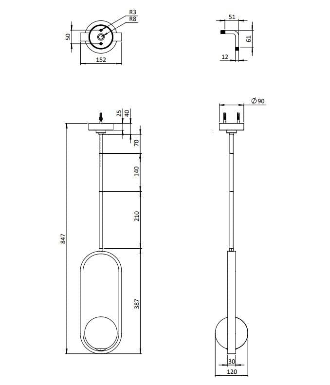 UK Bathroom Store Bathroom Lighting Crosswater Tranquil Pendant Light