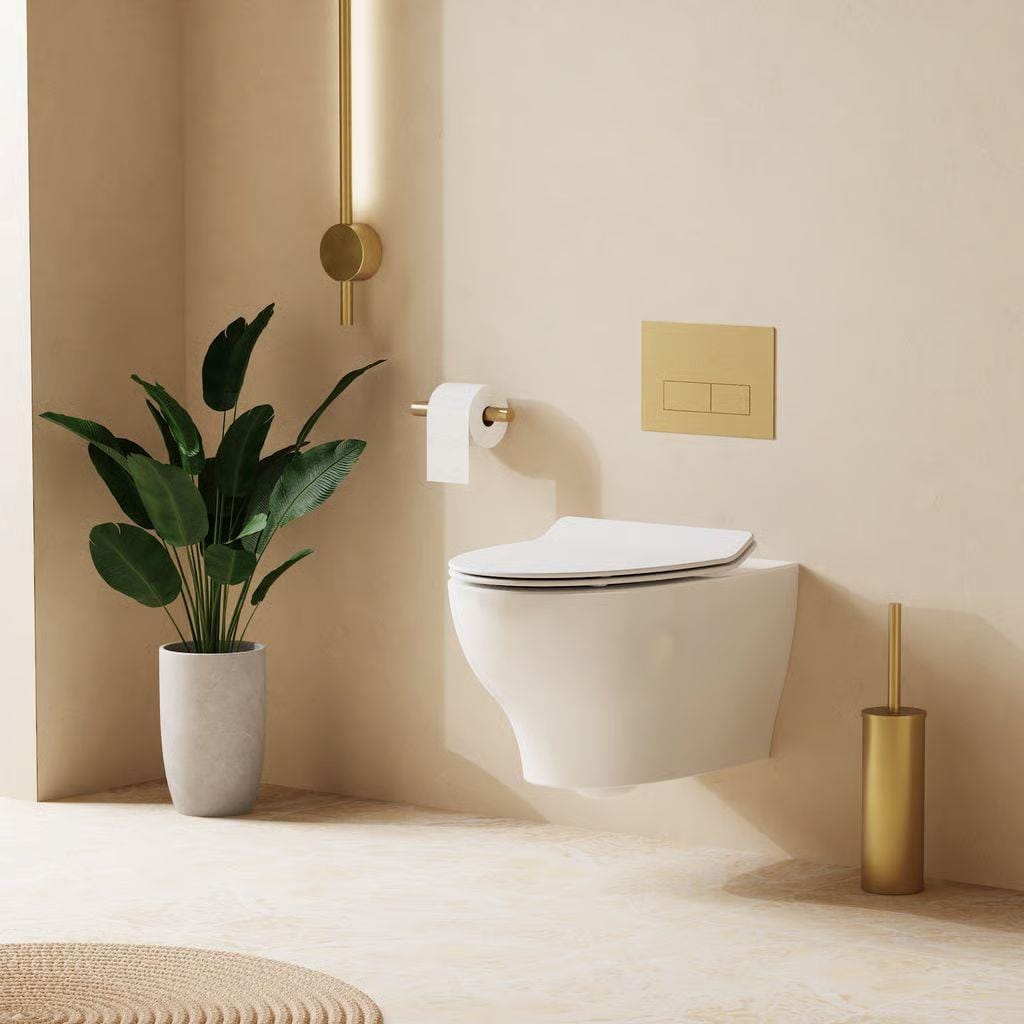 Crosswater Wall Hung Toilet Crosswater Kai Rimless Wall Hung Toilet with Slimline Soft Close Seat
