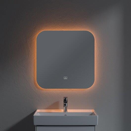 Villeroy & Boch Illuminated Mirror Villeroy & Boch More to See Lite LED Illuminated Curved Rectangular Mirror