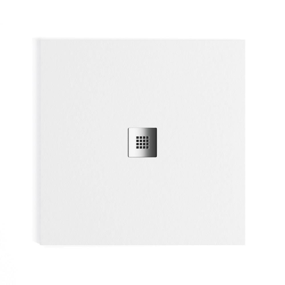Aquarius Bathrooms Rectangle Shower Tray Aquarius Honiston Mineral Composite Slate Effect Shower Tray in Arctic White