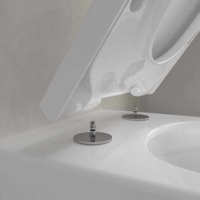 Villeroy & Boch Wall Hung Toilet Villeroy & Boch Subway 3.0 Combi-Pack Wall Hung Rimless Toilet with TwistFlush and Soft Close Seat
