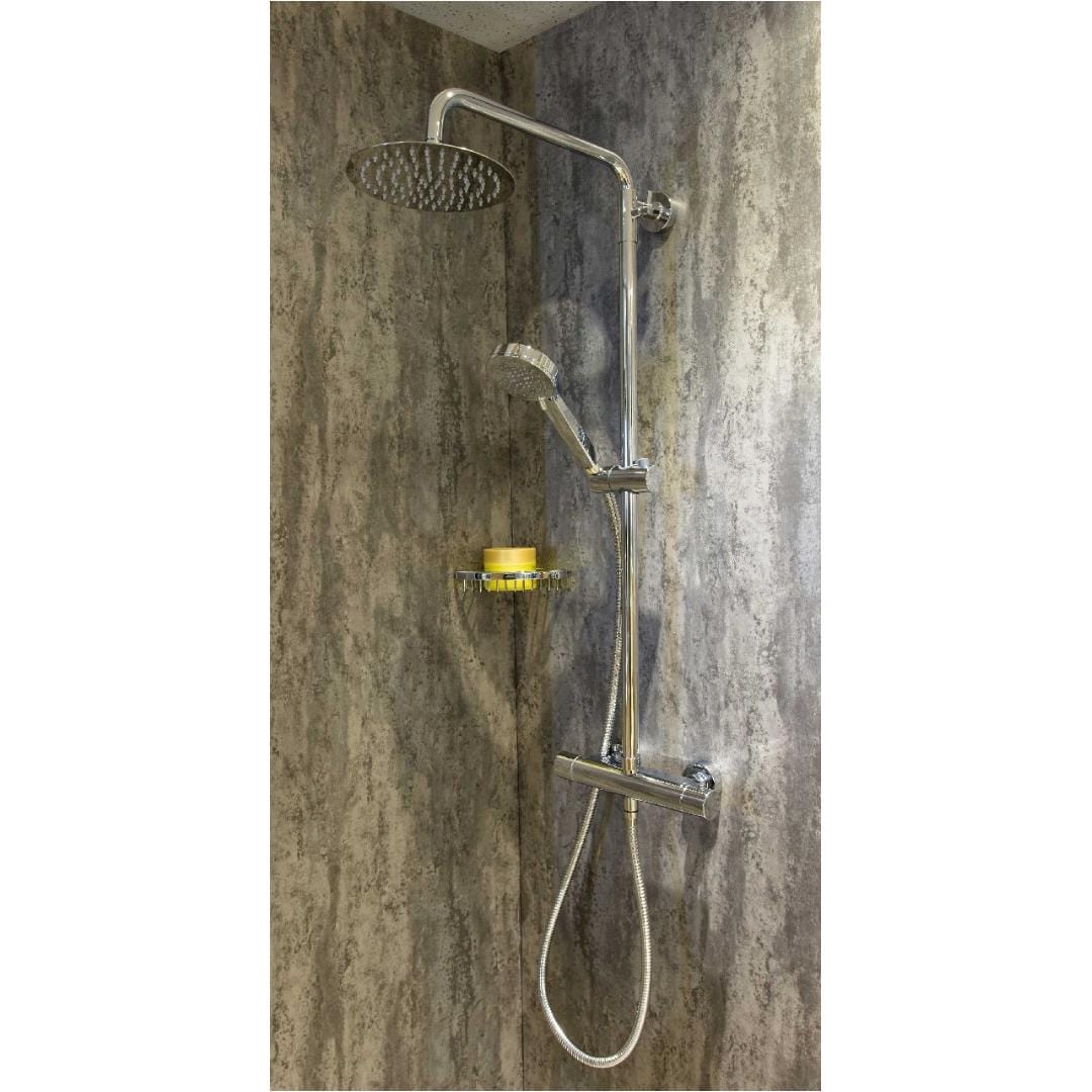 Aquarius Exposed Shower Set Chrome Aquarius RainLux Cool Touch Adjustable Round Exposed Shower Valve and Kit