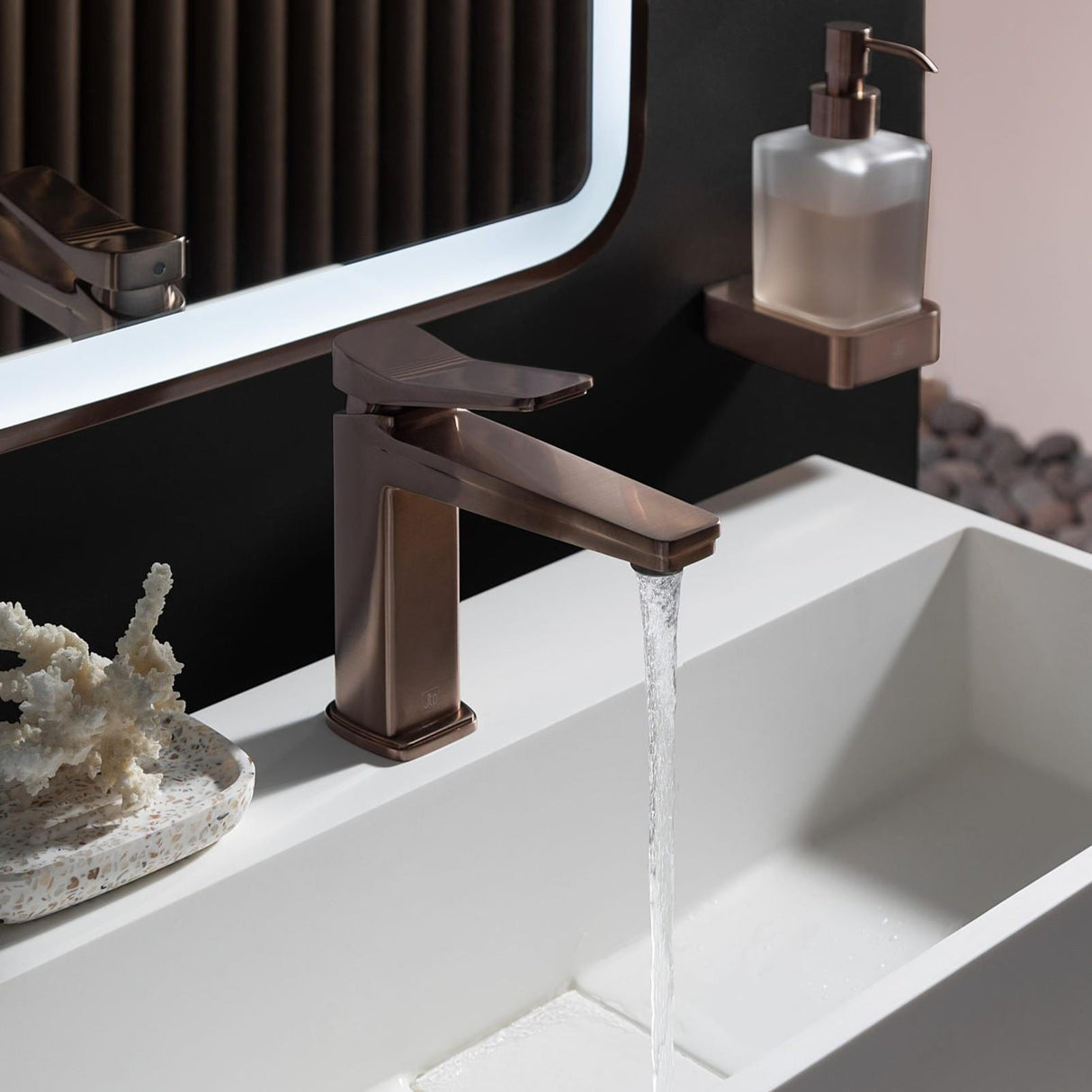 JTP Mono Basin Tap Brushed Bronze JTP HIX Single Lever Mono Basin Mixer Tap