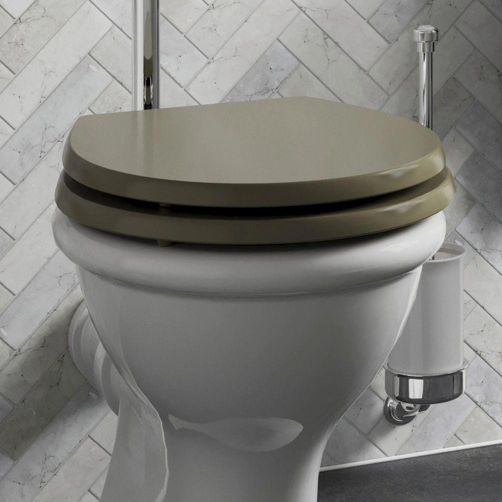 Burlington Toilet Seat Carlyle Green / Chrome Burlington Guild Close Toilet Seat