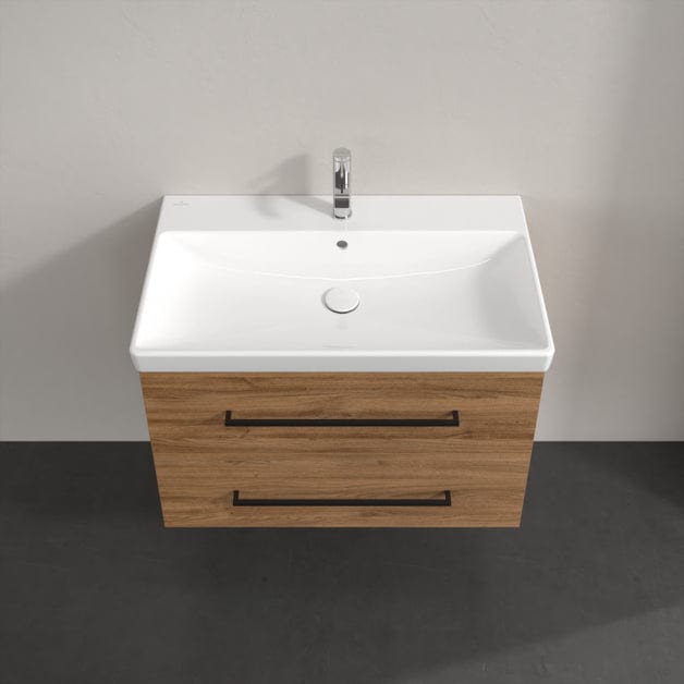 Villeroy & Boch Wall Mounted Vanity Unit Villeroy & Boch Avento Wall Hung Vanity Unit 780mm Two Drawers with Basin