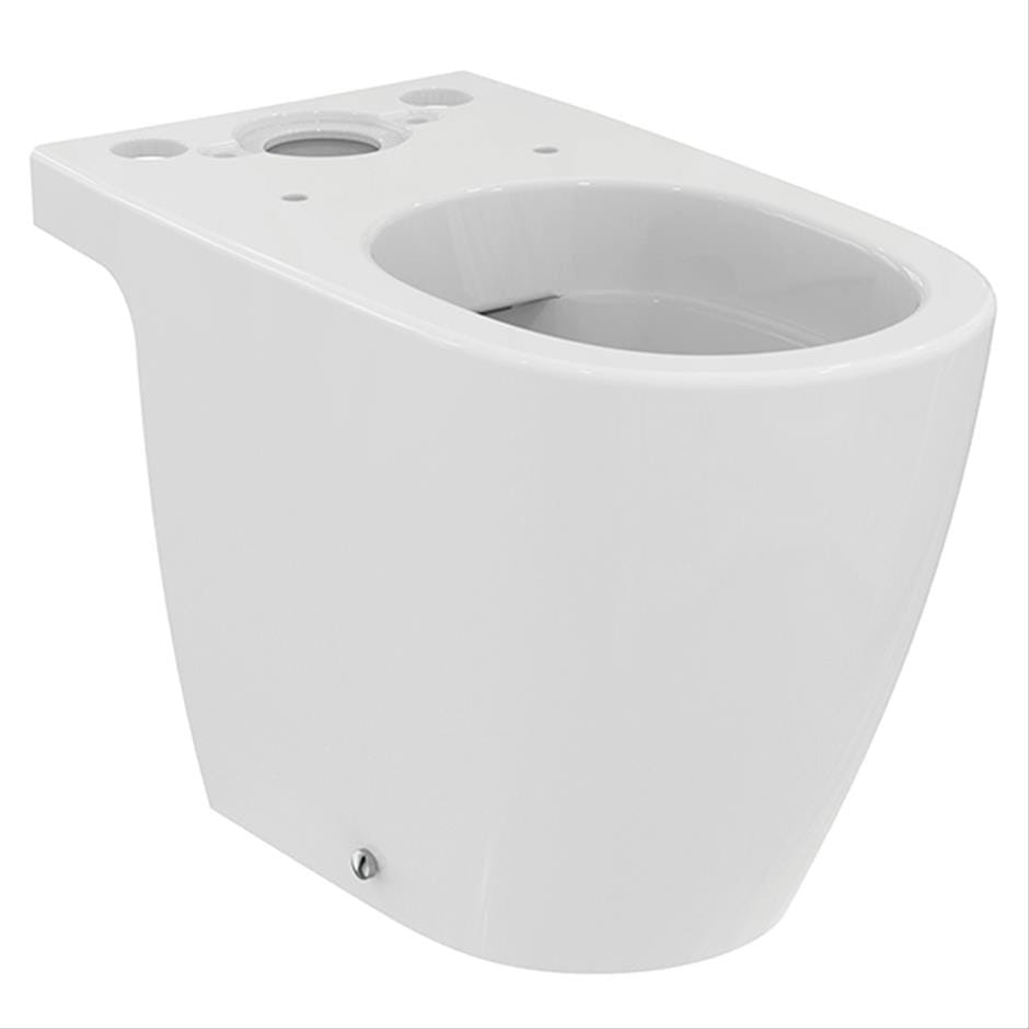 Ideal Standard Close Coupled Toilet Ideal Standard i.life Close Coupled Open Back Rimless Toilet with HydroTwist Flush and Soft Close Seat