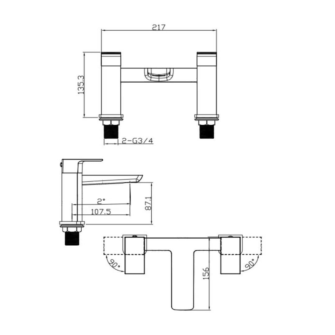 Aquarius Hydro Bath Filler Tap