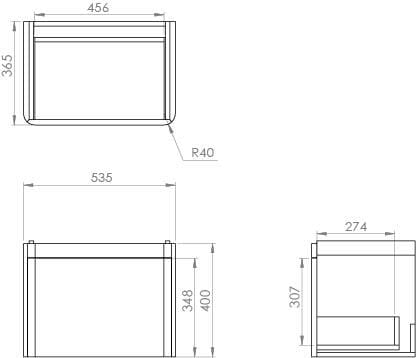 Saneux Wall Mounted Vanity Unit Saneux Hyde 550mm Wall Mounted One Drawer Vanity Unit in Matte Sage with 0 Tap Hole Basin