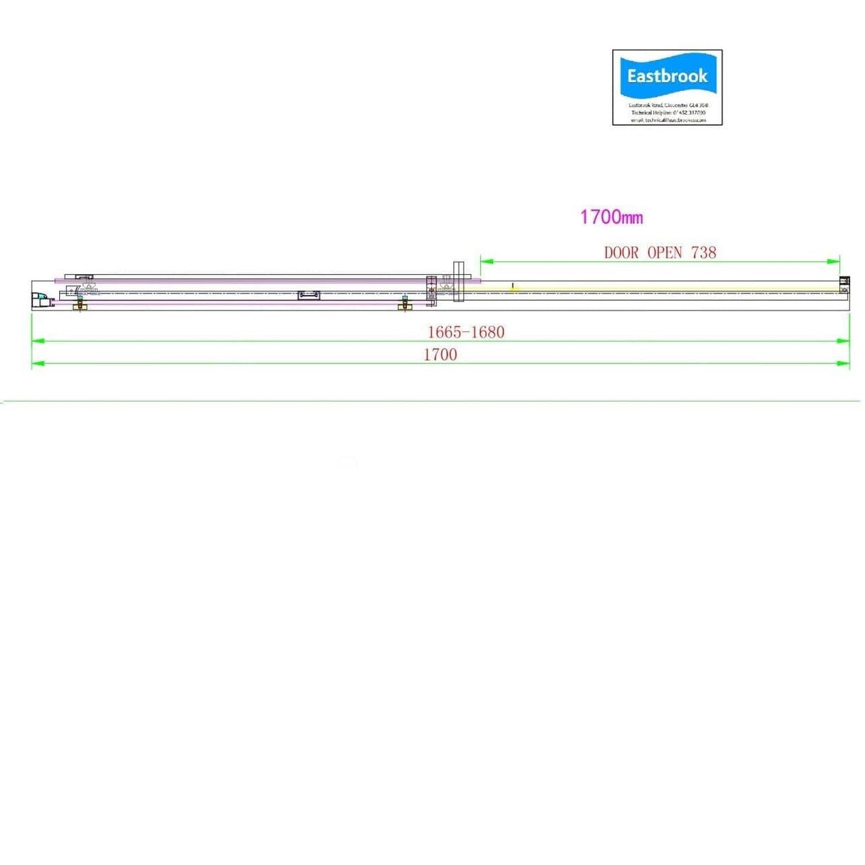 Eastbrook Sliding Shower Door Eastbrook Corniche 2000 8mm Sliding Shower Door