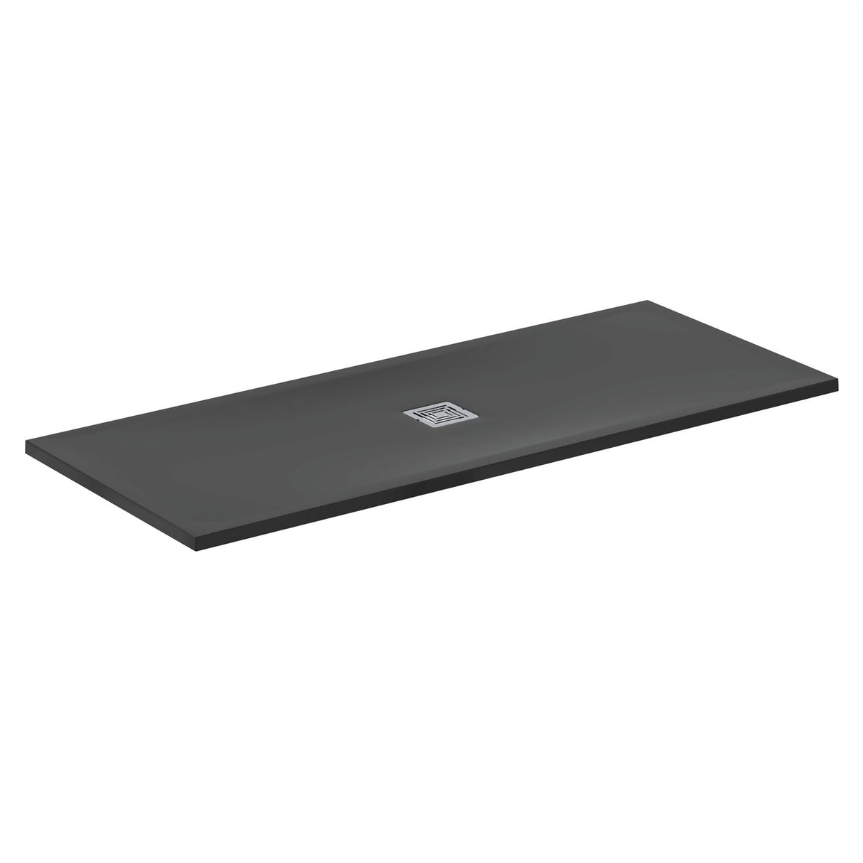 Ideal Standard Rectangle Shower Tray Jet Black / 1700 x 700mm Ideal Standard Ultra Flat S+ Shower Tray 30mm including Waste