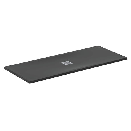 Ideal Standard Rectangle Shower Tray Jet Black / 1700 x 700mm Ideal Standard Ultra Flat S+ Shower Tray 30mm including Waste