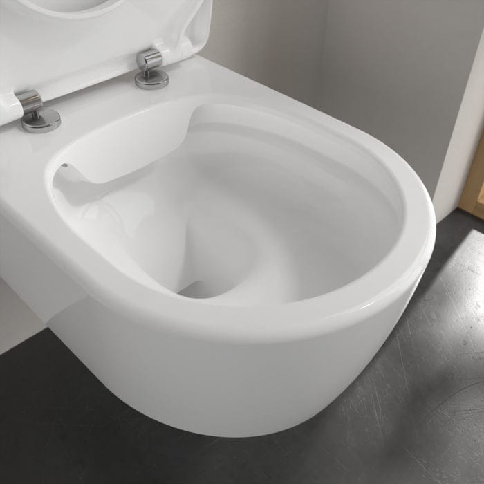 Villeroy & Boch Wall Hung Toilet Villeroy & Boch Avento Combi-Pack Wall Hung Rimless DirectFlushToilet with Slimline Soft Close Seat