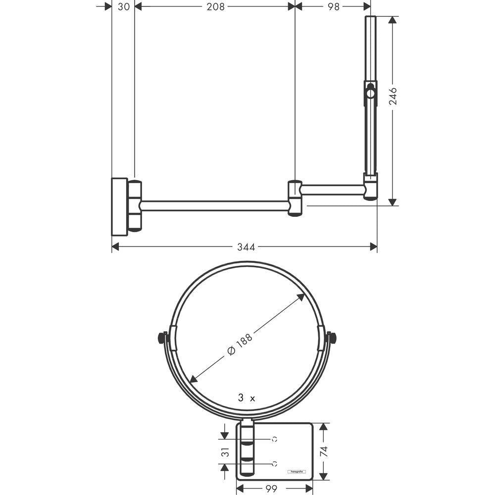 Hansgrohe Addstoris Shaving Mirror