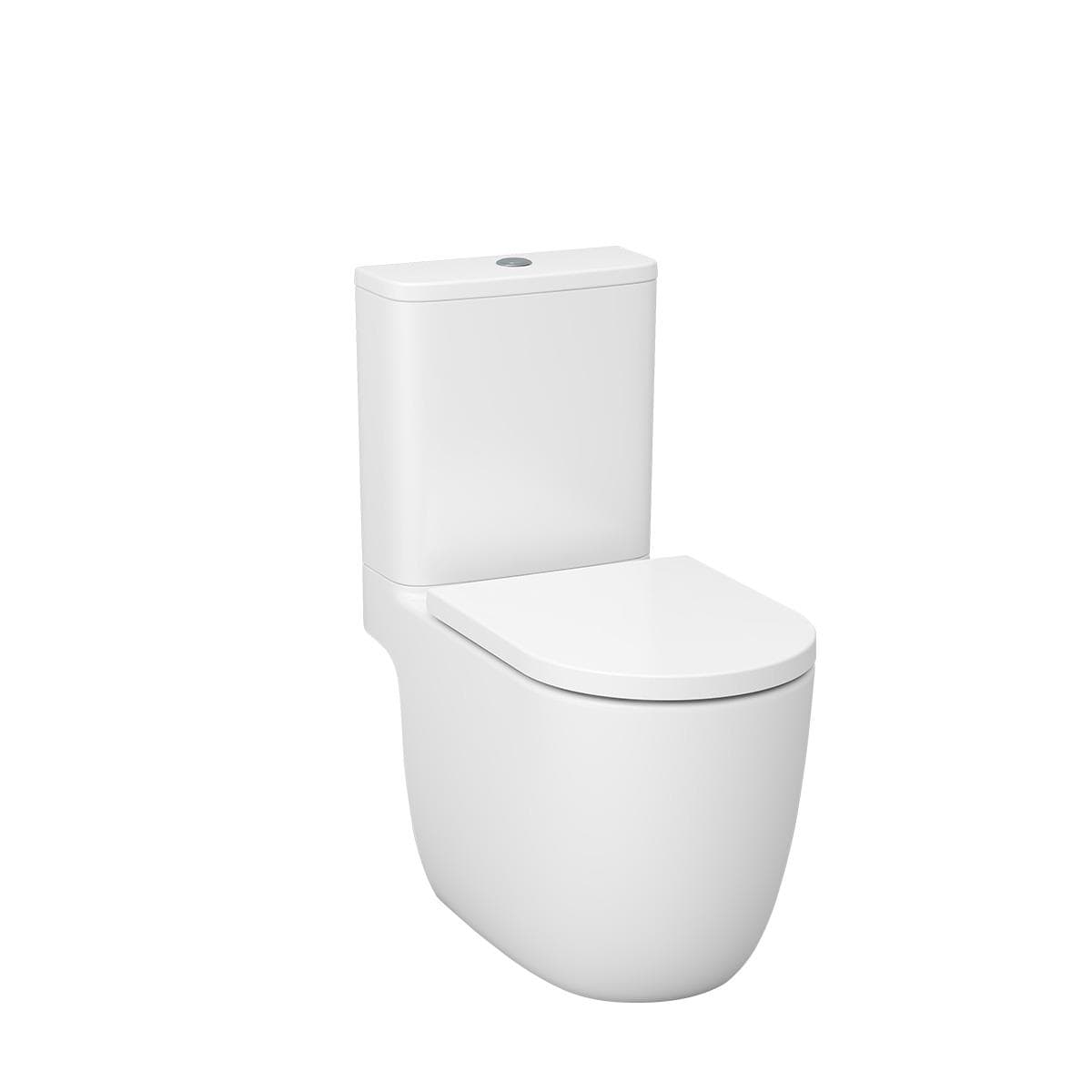 Imex Close Coupled Toilet Imex Luna Rimless UltraVortex Open Back Close Coupled Toilet with Soft Close Seat