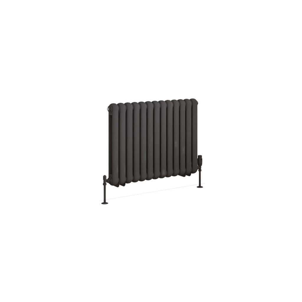 Eastbrook Column Radiator Eastbrook Rubano Straight Horizontal Traditional Column Radiator in Matt Anthracite
