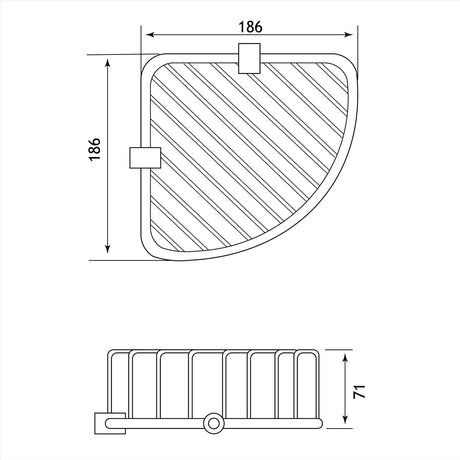 Eastbrook Basket Eastbrook Single Corner Shower Basket in Chrome